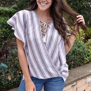Beachy breeze striped top